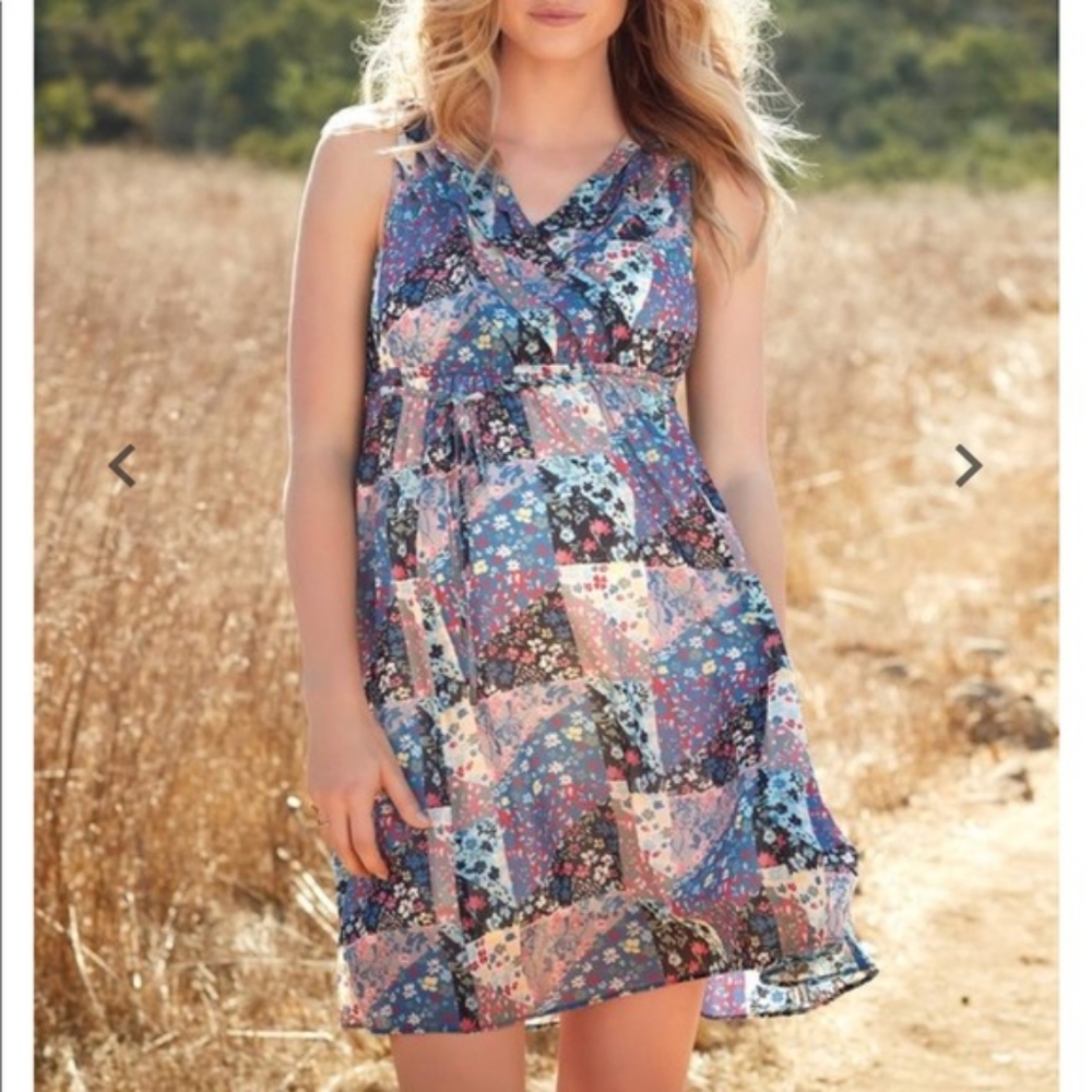 Jessica Simpson | Maternity Floral Patchwork Dress Medium
